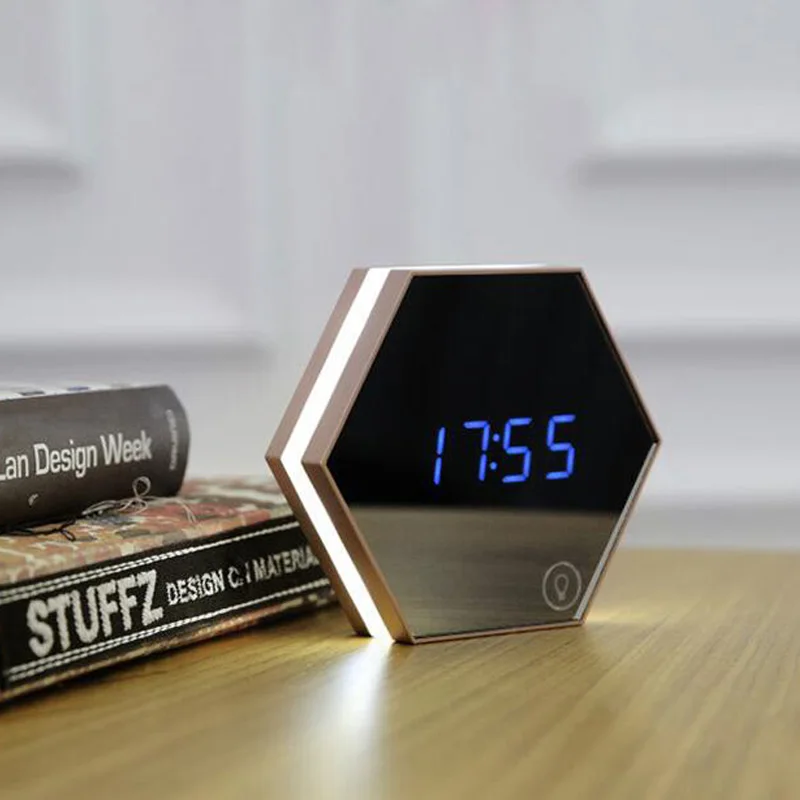 New Electronic Multifunction LED Night Light Wall Clock Mirror Digital Display Alarm Clock Snooze Light-emitting Thermometer
New Electronic Multifunction LED Night Light Wall Clock Mirror Digital Display Alarm Clock Snooze Light-emitting Thermometer
