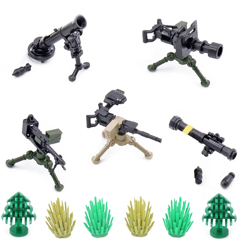 SWAT Commando Artillery Machine Gun Military Weapon Set Building Blocks Parts Compatible legoed WW2 Soldier Figures Kids Toys
SWAT Commando Artillery Machine Gun Military Weapon Set Building Blocks Parts Compatible legoed WW2 Soldier Figures Kids Toys