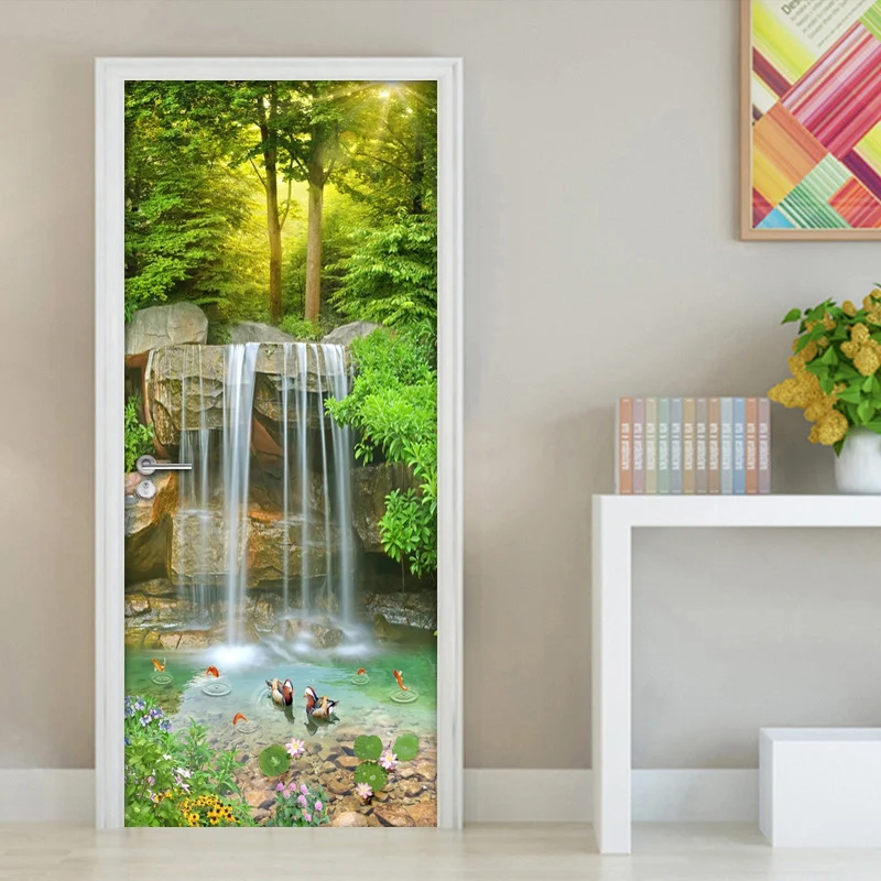 Waterfall 3D Landscape Door Sticker Wall Painting PVC Waterproof Self-adhesive Sticker Living Room Bedroom Door Mural Wallpaper
Waterfall 3D Landscape Door Sticker Wall Painting PVC Waterproof Self-adhesive Sticker Living Room Bedroom Door Mural Wallpaper