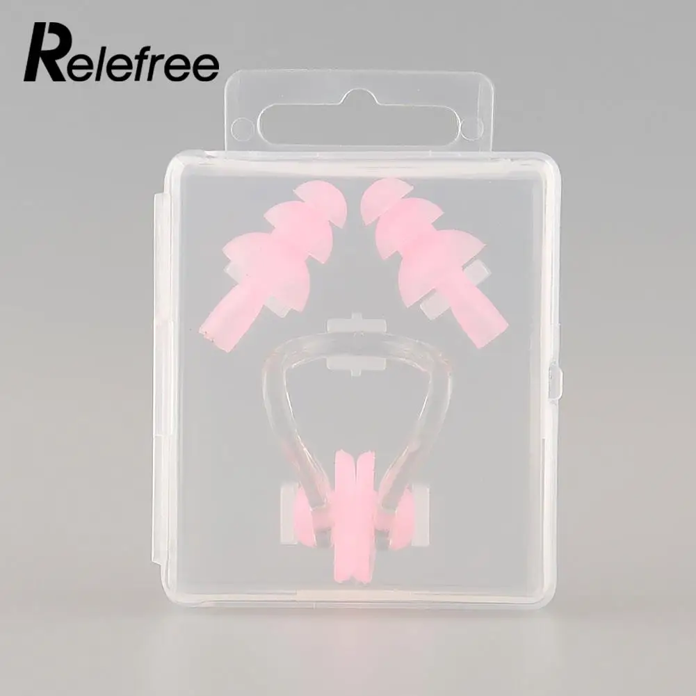 Soft Silicone Swimming Nose Clips + 2 Ear Plugs Earplugs with a case box Set Pool Accessories Water Sports
Soft Silicone Swimming Nose Clips + 2 Ear Plugs Earplugs with a case box Set Pool Accessories Water Sports