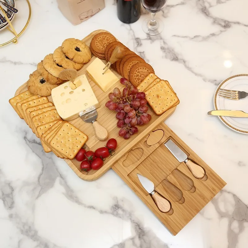 Cheese Board with Stainless steel cheese knife Miniature Cutting Board Bamboo Cooking Cake Trays Cheese sign HW089
Cheese Board with Stainless steel cheese knife Miniature Cutting Board Bamboo Cooking Cake Trays Cheese sign HW089