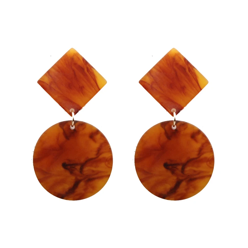 New Acrylic Dangle Earrings For Women Big Geometric Round Acetate Hanging Earrings Female Jewelry
New Acrylic Dangle Earrings For Women Big Geometric Round Acetate Hanging Earrings Female Jewelry