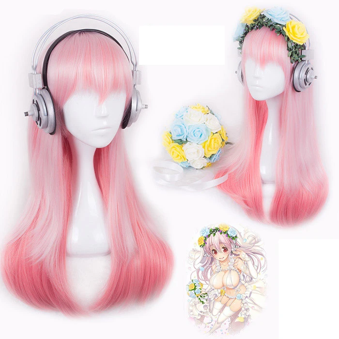 SUPERSONICO Cosplay Wig Headphone Prop Flower Hairband Super Sonico the Animation Headset Soni-Ani Pink Long Wavy Synthetic Hair
SUPERSONICO Cosplay Wig Headphone Prop Flower Hairband Super Sonico the Animation Headset Soni-Ani Pink Long Wavy Synthetic Hair