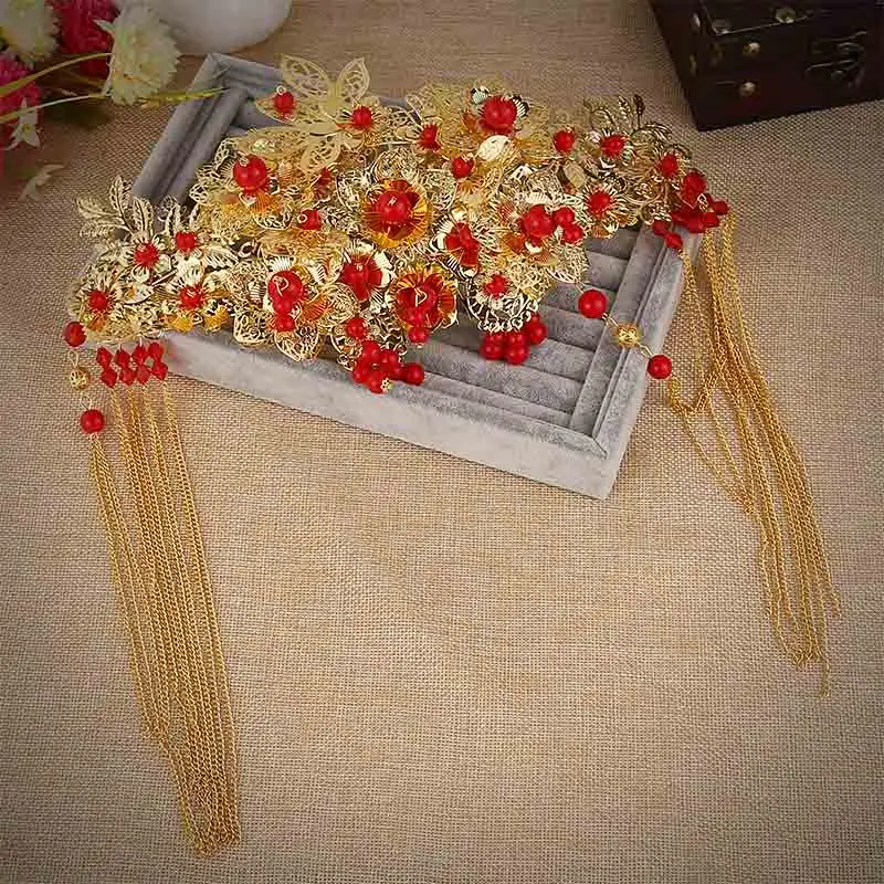 Chinese Classic Red Pearl Crystal Tassel Bride Hair Comb Headpiece Hair Jewelry Bridal Tiara Wedding Cheongsam Accessories VL
Chinese Classic Red Pearl Crystal Tassel Bride Hair Comb Headpiece Hair Jewelry Bridal Tiara Wedding Cheongsam Accessories VL