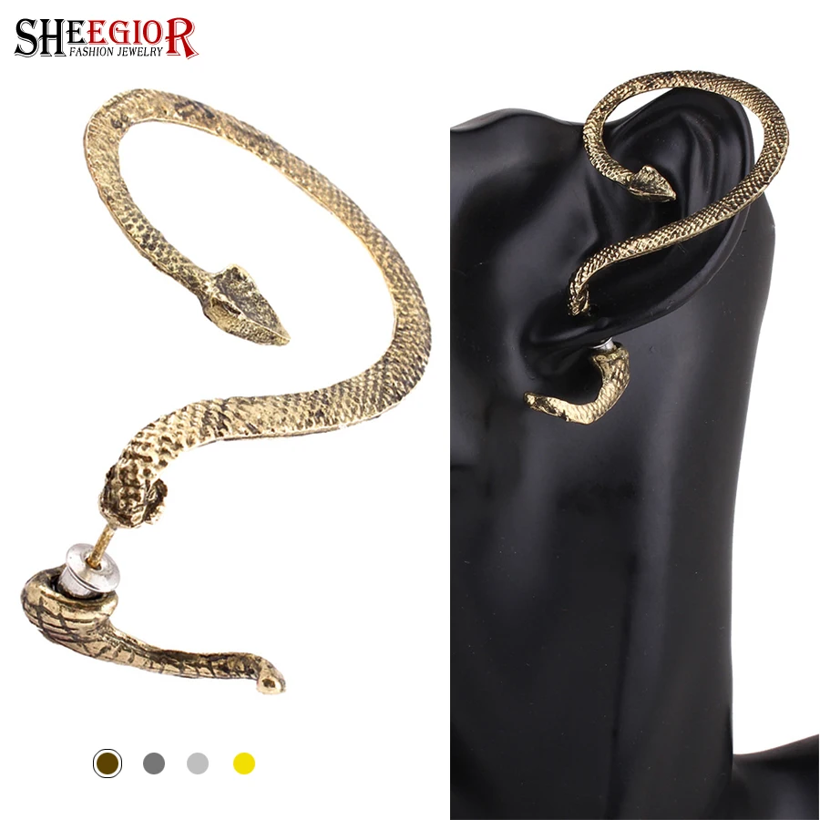 SHEEGIOR 1piece Vintage Snake Clip Earrings for Women Accessories Fashion Lovely Bronze Viper Ear Cuff Earring Bijoux Femme Gift
SHEEGIOR 1piece Vintage Snake Clip Earrings for Women Accessories Fashion Lovely Bronze Viper Ear Cuff Earring Bijoux Femme Gift