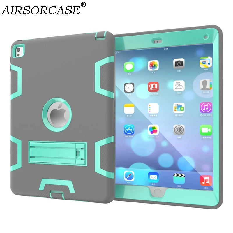9.7'' for Apple iPad Air 2 Case for iPad 6 iPad6 Cover Tablet Shockproof Protect Cover Hard PC & Silicone Hybrid Kickstand Cover
9.7'' for Apple iPad Air 2 Case for iPad 6 iPad6 Cover Tablet Shockproof Protect Cover Hard PC & Silicone Hybrid Kickstand Cover