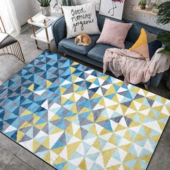 Fashion Nordic geometric carpet yellow blue rugs livingroom bedroom hallway kids room carpet bathroom tapetes customized
Fashion Nordic geometric carpet yellow blue rugs livingroom bedroom hallway kids room carpet bathroom tapetes customized