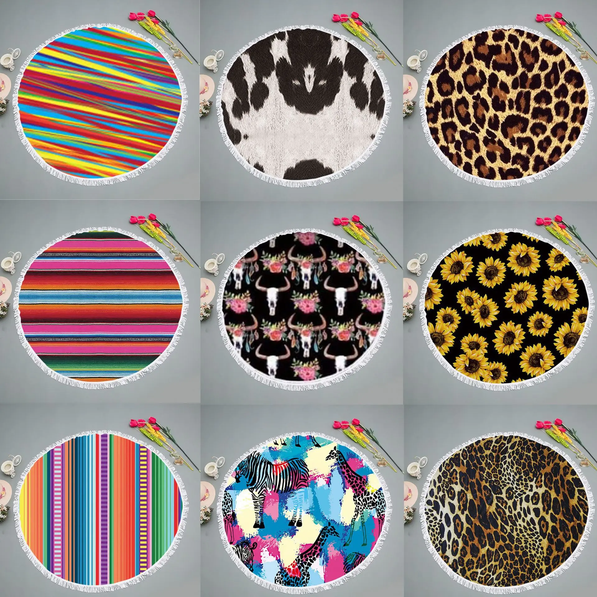 Leopard Print Tiger Stripe Zebra Pattern Printed Modern Microfiber Round Beach Towel Terry Cloth Circle Blanket Serviette Plage
Leopard Print Tiger Stripe Zebra Pattern Printed Modern Microfiber Round Beach Towel Terry Cloth Circle Blanket Serviette Plage