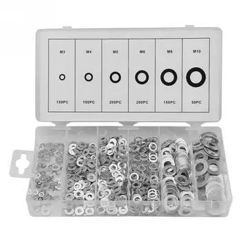 900Pcs/Lot M3-M10 Flat Washers A3 Steel Plain Washers with Plastic Box Assortment Kit High Quality Big Promotions
900Pcs/Lot M3-M10 Flat Washers A3 Steel Plain Washers with Plastic Box Assortment Kit High Quality Big Promotions