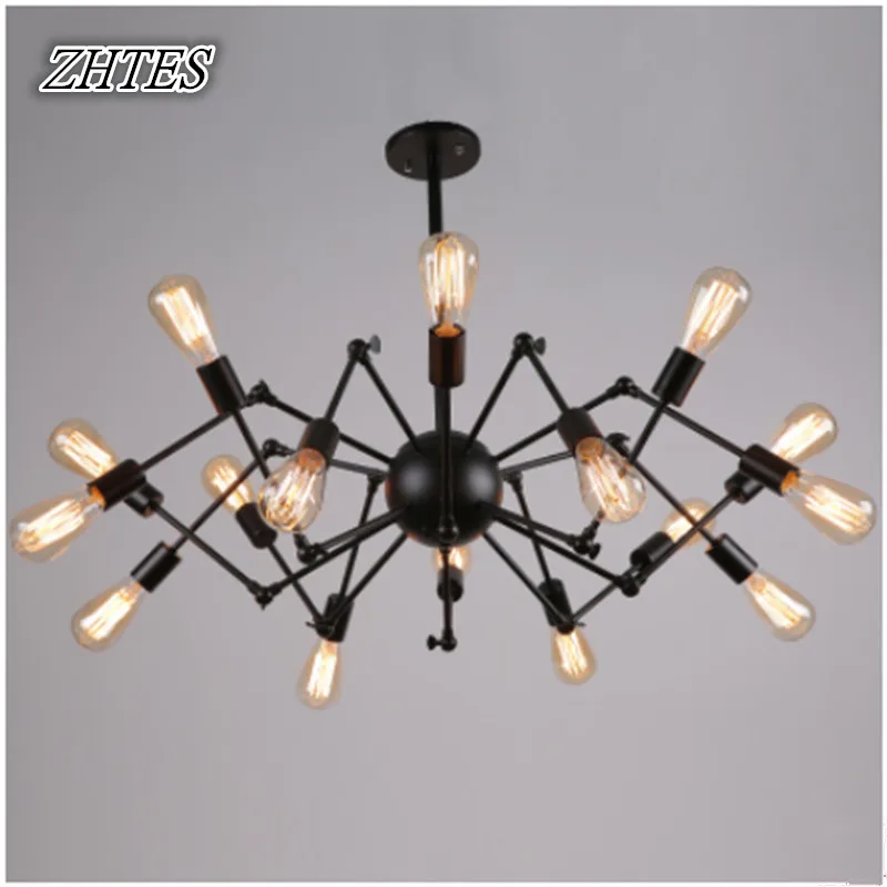 Wrought Iron Spider Chandelier Retro Creative Living Room Lamp Restaurant Industry Light
Wrought Iron Spider Chandelier Retro Creative Living Room Lamp Restaurant Industry Light