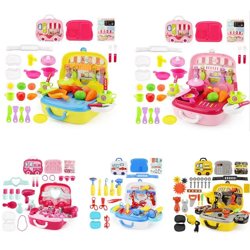 Children's Play House Educational Toys Set Medical Care Kitchen Tools Cosmetics Portable Suitcase Toys Educational Toys
Children's Play House Educational Toys Set Medical Care Kitchen Tools Cosmetics Portable Suitcase Toys Educational Toys