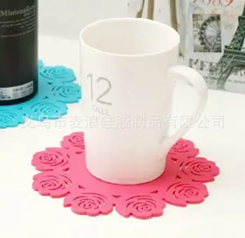 Thickened silicone insulation pad lovely hollow rose bowl cushion pad coasters
Thickened silicone insulation pad lovely hollow rose bowl cushion pad coasters