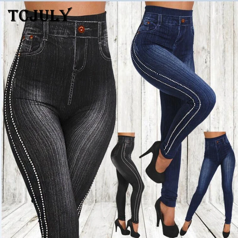 TCJULY Knitted Streetwear Seamless Jeans Leggings Fashion Side Dot Printed High Waist Pencil Pants Stretch Push Up Ladies Legins
TCJULY Knitted Streetwear Seamless Jeans Leggings Fashion Side Dot Printed High Waist Pencil Pants Stretch Push Up Ladies Legins