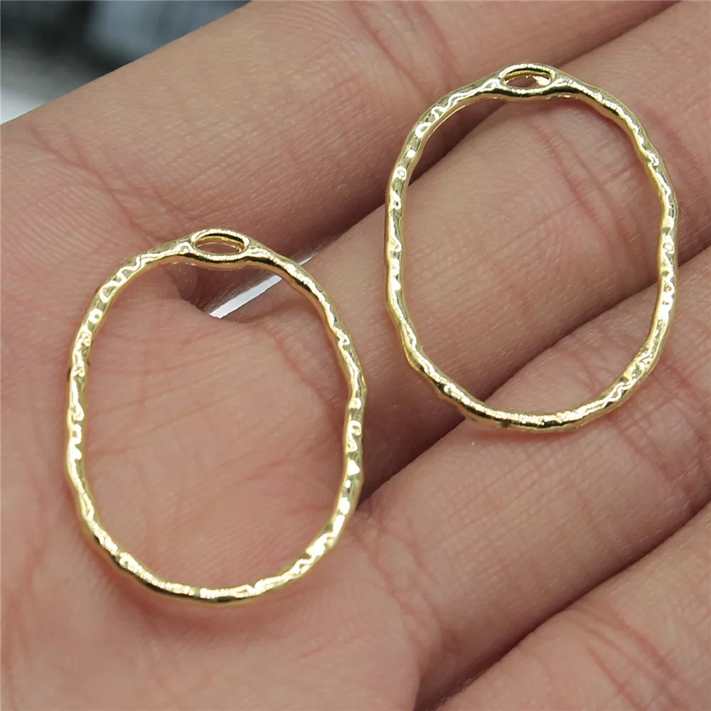 WYSIWYG 10pcs/lot 22x30mm Oval Charms Pendant For Jewelry Making High Quality KC Gold Color Alloy Charms For Earring Making
WYSIWYG 10pcs/lot 22x30mm Oval Charms Pendant For Jewelry Making High Quality KC Gold Color Alloy Charms For Earring Making