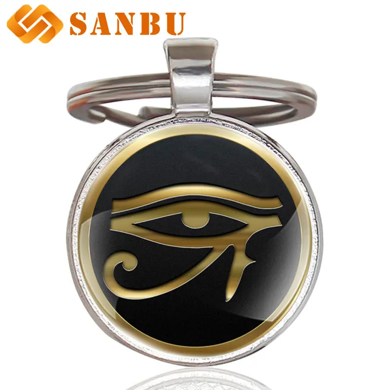 Classic Silver Egyptian Gods Eye Glass Pendant Key Chains Vintage Men Women The Eye of Horus Key Rings Jewelry Gifts
Classic Silver Egyptian Gods Eye Glass Pendant Key Chains Vintage Men Women The Eye of Horus Key Rings Jewelry Gifts