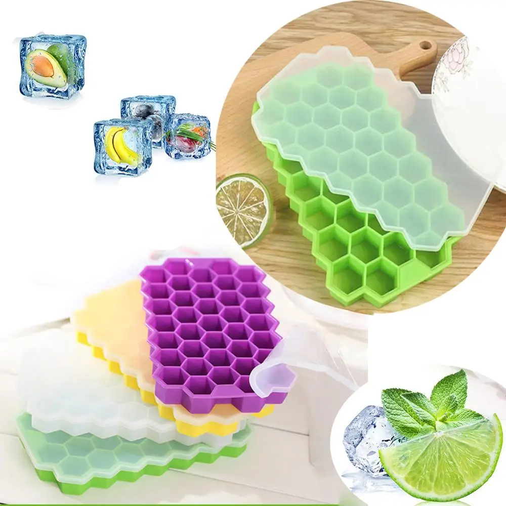 E-doo Ice Cube Tray, Honeycomb Shape 37 Cubes Silicone Ice Cube Molds with Removable Lid for Chilled Drinks, Whiskey Ice Mold
E-doo Ice Cube Tray, Honeycomb Shape 37 Cubes Silicone Ice Cube Molds with Removable Lid for Chilled Drinks, Whiskey Ice Mold