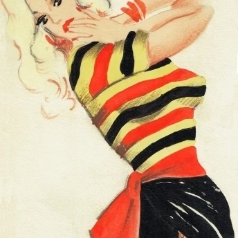 'Isabella' - Murray'S Cabaret Club Costume Design Print By <ALIMT >®</ALIMT> The Murrayæs Cabaret Club Collection Mary Evans Picture