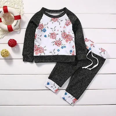 Autumn Winter Cotton Newborn Baby Girls Floral Hoodie Gray Long Sleeve T-shirt+Tops Pants Legging Outfits Baby Set
Autumn Winter Cotton Newborn Baby Girls Floral Hoodie Gray Long Sleeve T-shirt+Tops Pants Legging Outfits Baby Set
