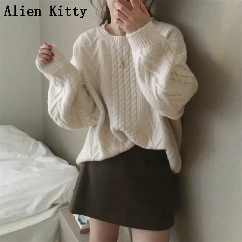 Alien Kitty Stylish New Winter Sweater Outwear Comfortable Simple Fresh Pullover High Quality Fresh Free Warm Beige Thicken Cute
Alien Kitty Stylish New Winter Sweater Outwear Comfortable Simple Fresh Pullover High Quality Fresh Free Warm Beige Thicken Cute