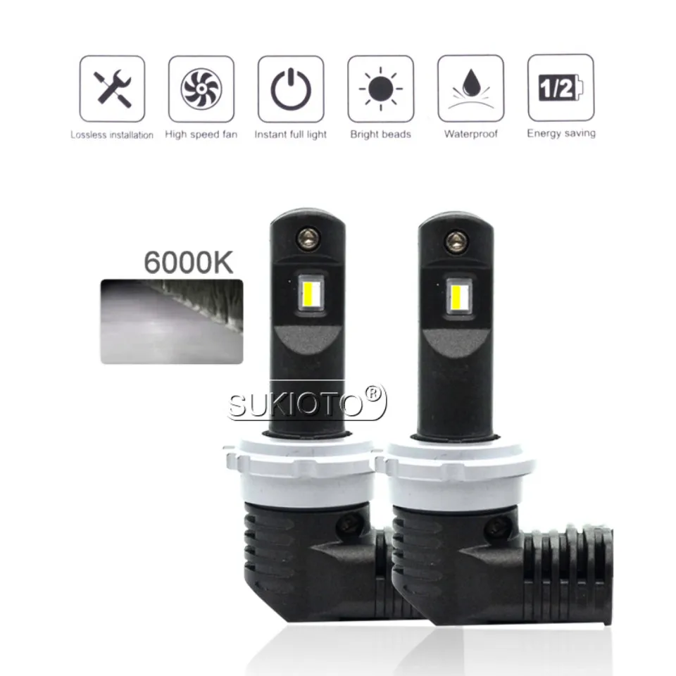 SUKIOTO 2PCS Car Mini LED Headlight D2S D3S 6000K D1S LED Canbus LED Projector Lens Headlamp Bulb D4S D2H 70W LED conversion Kit (12)