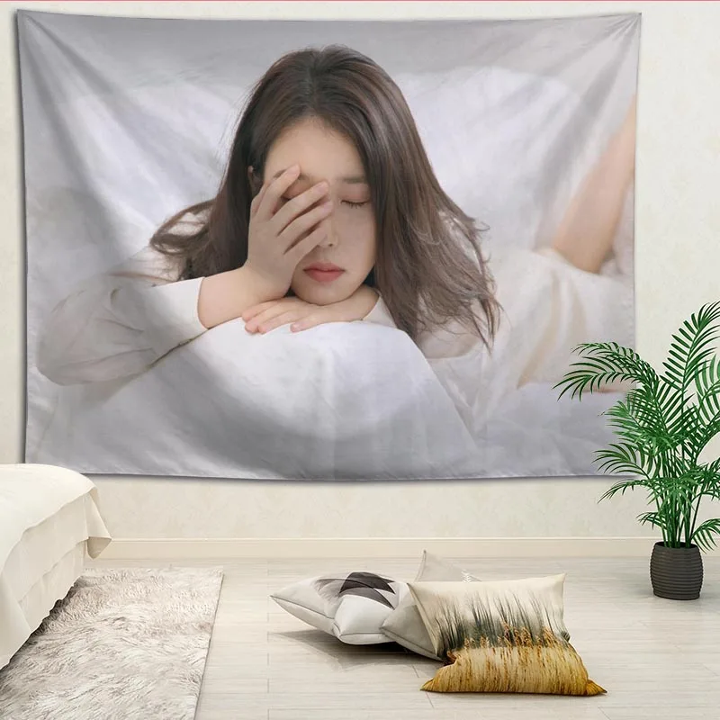 KPOP IU Tapestries For Living Room Bedroom Hanging Wall Tapestry Retro Home Decor Yoga Beach Mat Custom logo
KPOP IU Tapestries For Living Room Bedroom Hanging Wall Tapestry Retro Home Decor Yoga Beach Mat Custom logo
