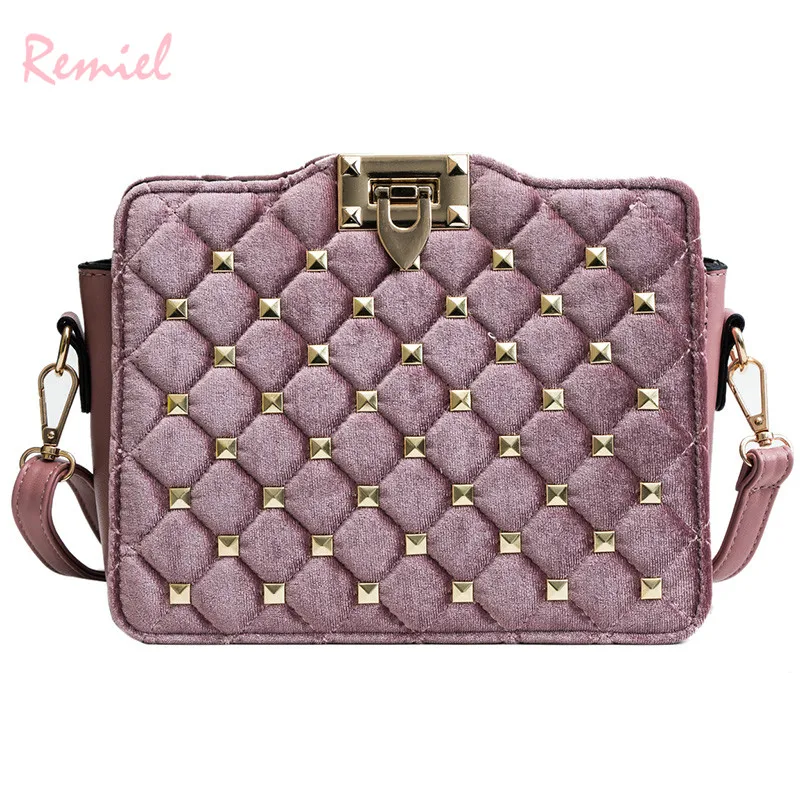 2018 Winter Fashion New Female Square bag High quality Velvet Women's Designer Handbag Ladies Plaid Rivet Shoulder Messenger bag
2018 Winter Fashion New Female Square bag High quality Velvet Women's Designer Handbag Ladies Plaid Rivet Shoulder Messenger bag