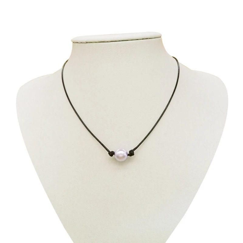 Free Shipping Chic Single Cultured Pearl Necklace Imitation Pearls Choker Necklace Black Leather Cord Jewelry Wholesale
Free Shipping Chic Single Cultured Pearl Necklace Imitation Pearls Choker Necklace Black Leather Cord Jewelry Wholesale