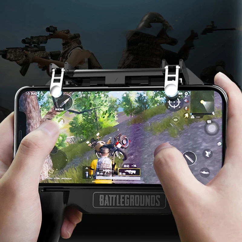 Mobile Phone L1R1 Controller Holder with Cooling Fan Dzhostik for Phone smartphone games triggers for cellular pubg free fire (3)