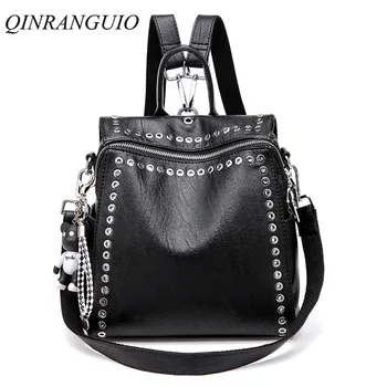 QINRANGUIO Leather Backpack Women School Bags for Teenage Girls New Fashion Large Capacity PU Leather Black Women Backpack 2020
QINRANGUIO Leather Backpack Women School Bags for Teenage Girls New Fashion Large Capacity PU Leather Black Women Backpack 2020
