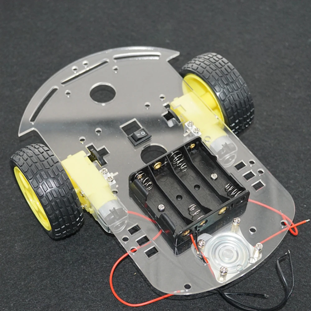 High Tech DIY Robot Kit Line tracing car smart chassis car Kit with speed encoder battey holder for Arduino (8)