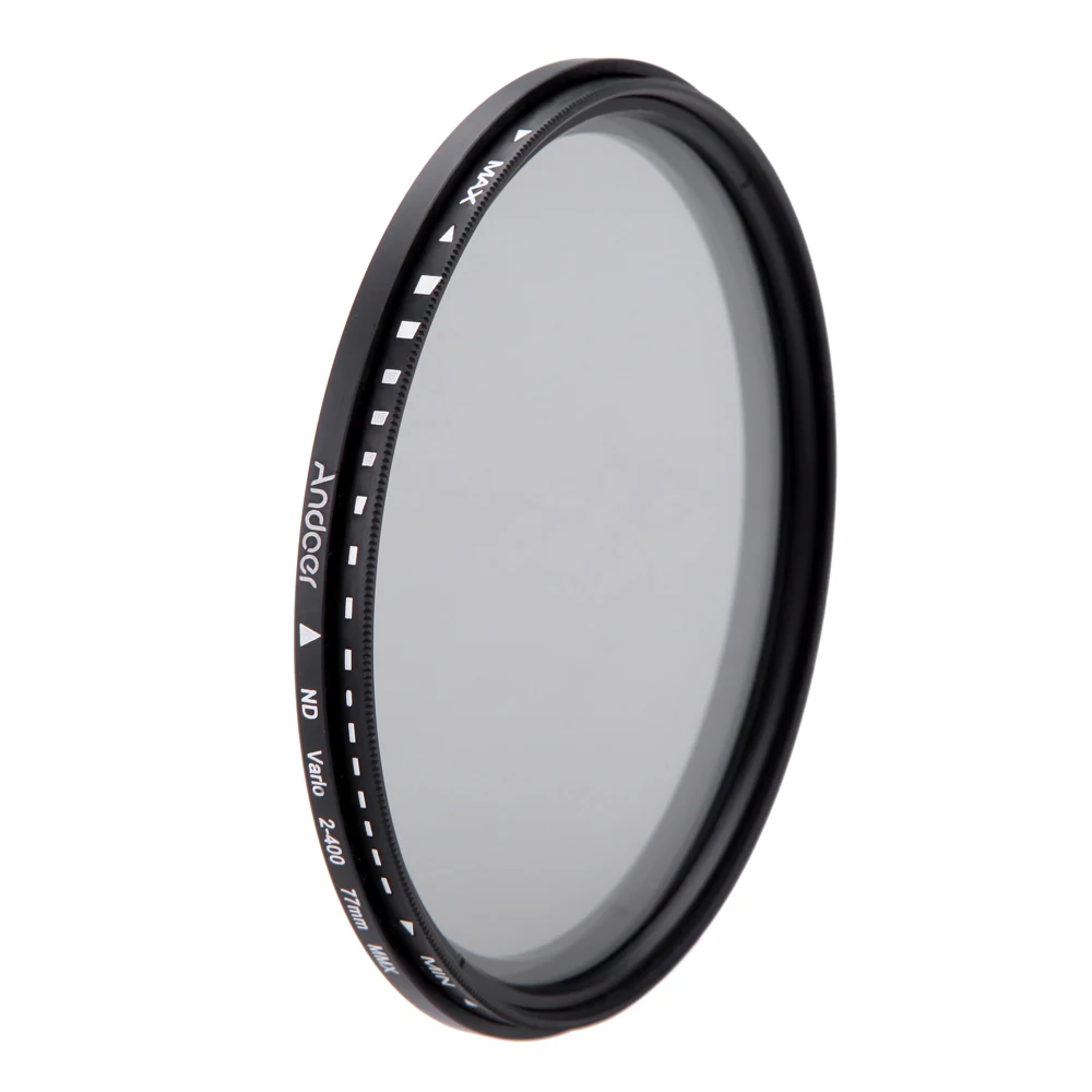 Oversea Stock Andoer 77mm ND Fader Neutral Density Adjustable ND2 to ND400 Variable Filter for Canon Nikon DSLR Camera
Oversea Stock Andoer 77mm ND Fader Neutral Density Adjustable ND2 to ND400 Variable Filter for Canon Nikon DSLR Camera