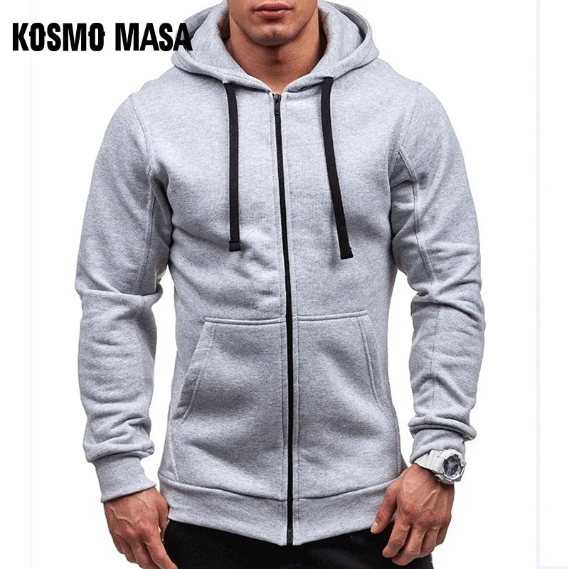 Крутые черные толстовки KOSMO mass на молнии мужские с длинным рукавом капюшоном