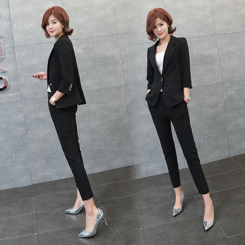 European station small suit suit wear women's suits fashion temperament European goods fashion 2019 new spring and summer
European station small suit suit wear women's suits fashion temperament European goods fashion 2019 new spring and summer