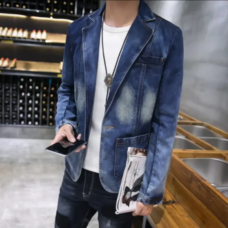 2018 Distressed Blue Denim Jacket men Autumn Jeans Jacket Coat Male Fashion Slim Fit Casual Coats Cotton Plus Size 4XL
2018 Distressed Blue Denim Jacket men Autumn Jeans Jacket Coat Male Fashion Slim Fit Casual Coats Cotton Plus Size 4XL