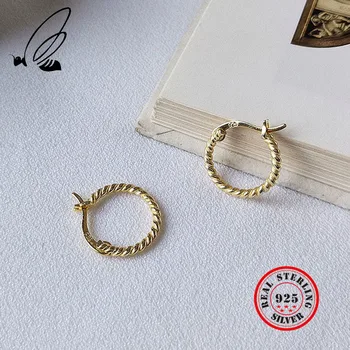 925 Sterling Silver Twist Circle Hoop Earrings Solid Cartilage Hoops Earring Geometric Tiny Jewelry For Women Girls New Fashion
925 Sterling Silver Twist Circle Hoop Earrings Solid Cartilage Hoops Earring Geometric Tiny Jewelry For Women Girls New Fashion