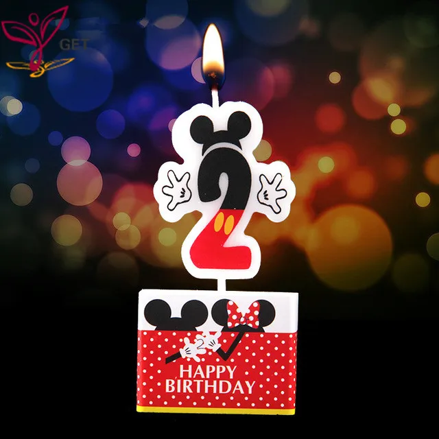 birthday cake candle mickey mouse party supplies
