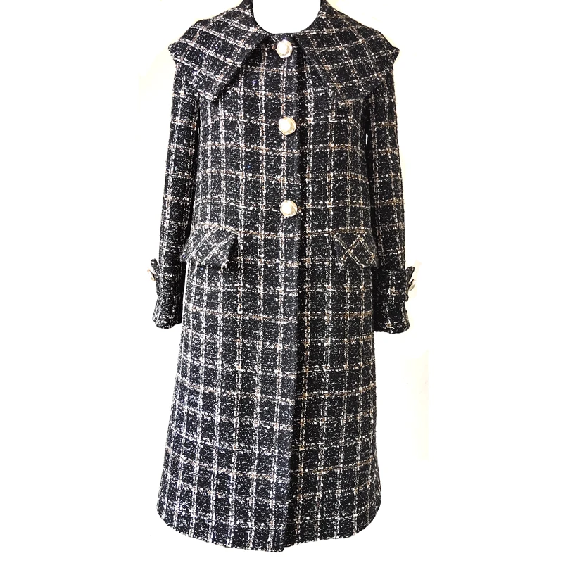 New long and medium length women s style fall and winter fashion high end small fragrance coat jacket cashmere
New long and medium length women s style fall and winter fashion high end small fragrance coat jacket cashmere