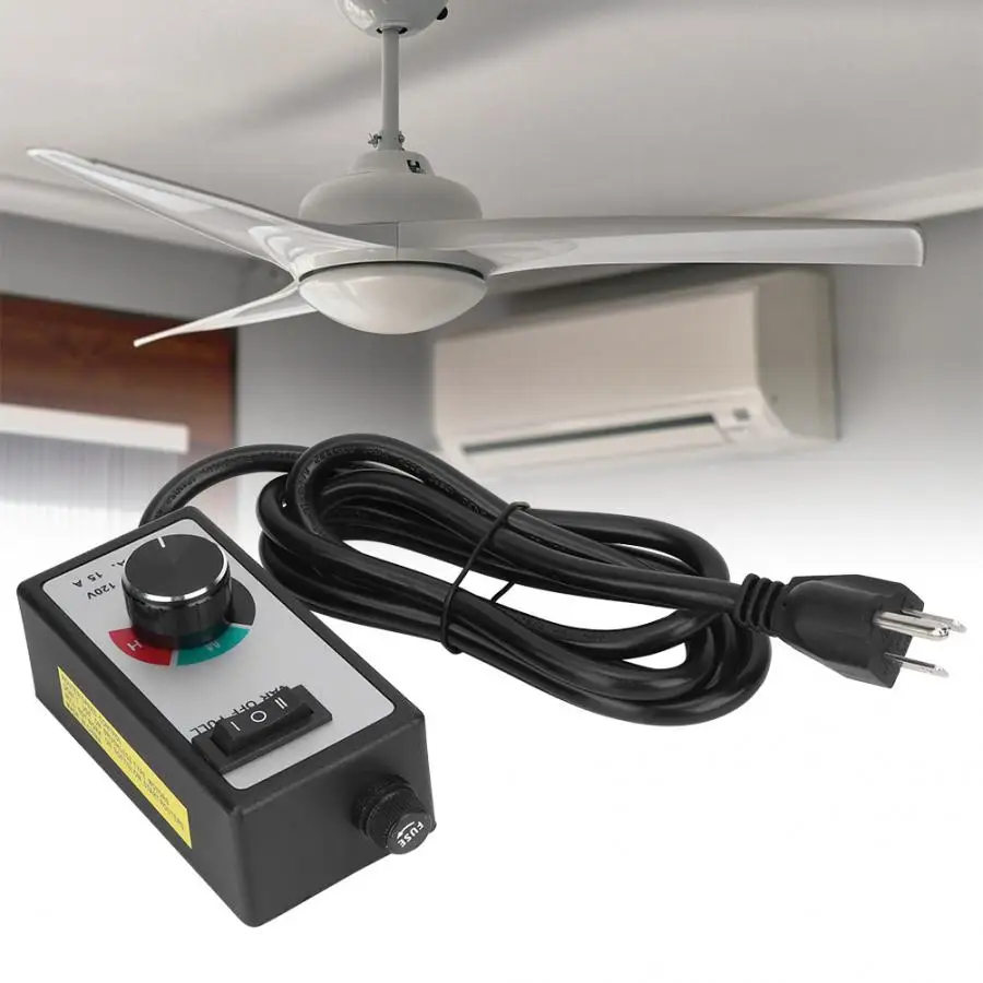 120V 1500W Electronic Variable Governor Fan Speed Control Switch Regulator (US plug) Fan Governor Speed Regulator
120V 1500W Electronic Variable Governor Fan Speed Control Switch Regulator (US plug) Fan Governor Speed Regulator