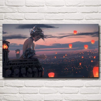 FOOCAME Anime Princess Sky Lanterns Wind Balcony WLOP Art Silk Posters and Prints Home Decor Wall Pictures For Living Room
FOOCAME Anime Princess Sky Lanterns Wind Balcony WLOP Art Silk Posters and Prints Home Decor Wall Pictures For Living Room