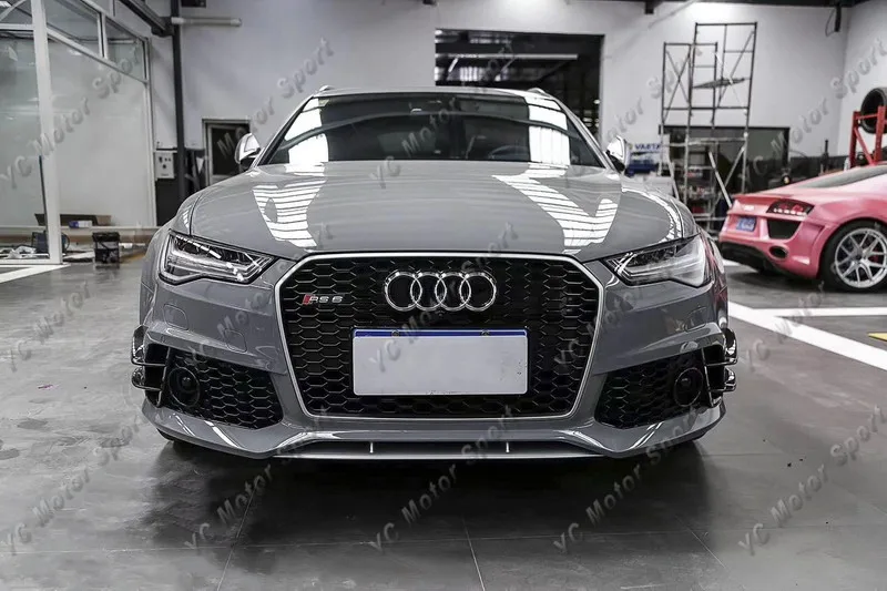 2013-2016 Audi A6 S6 RS6 RS6-Conversion Front Bumper ABT Style Canard CF (53)