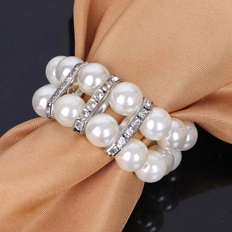 2017New 50Pcs 2Row Pearl Rhinestones Napkin Rings for Weddings and Hotel table decoration EG07
2017New 50Pcs 2Row Pearl Rhinestones Napkin Rings for Weddings and Hotel table decoration EG07