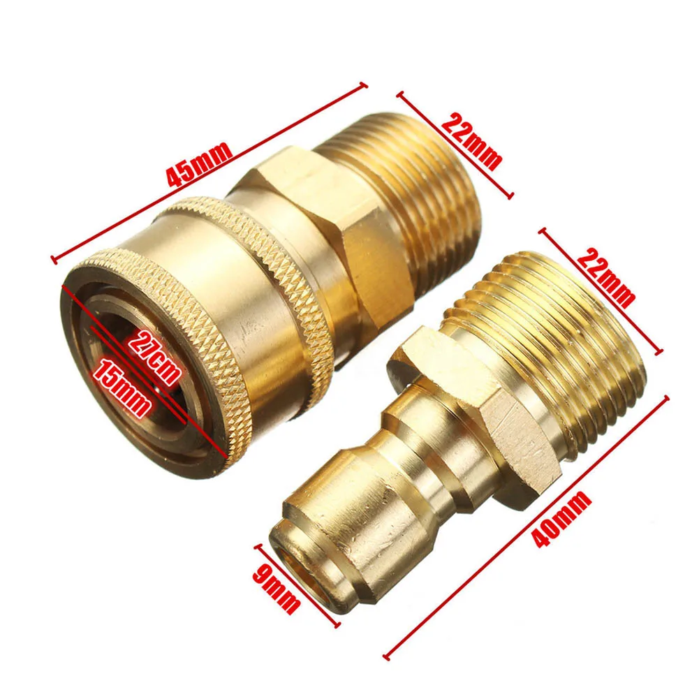 1 Pair M22 Quick Release Adapter Connecter Coupling 14.8MM For Pressure Washer SKD88
1 Pair M22 Quick Release Adapter Connecter Coupling 14.8MM For Pressure Washer SKD88