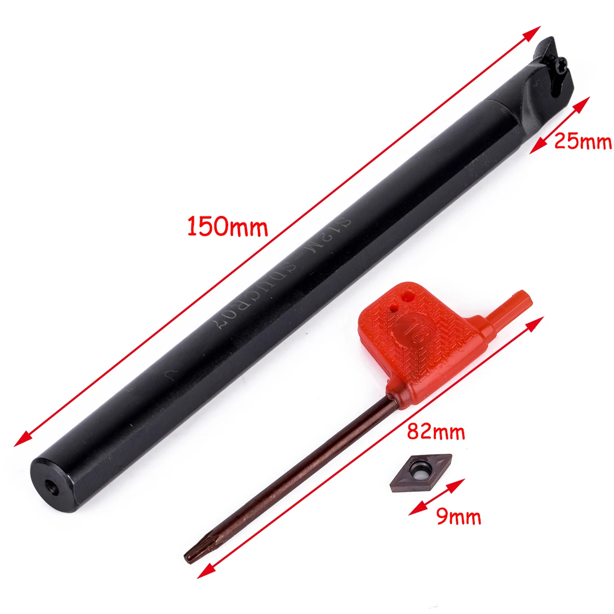 S10K SDQCR07 10*125mm Lathe Turning Tool Holder Boring Bar For DCMT0702 CNC