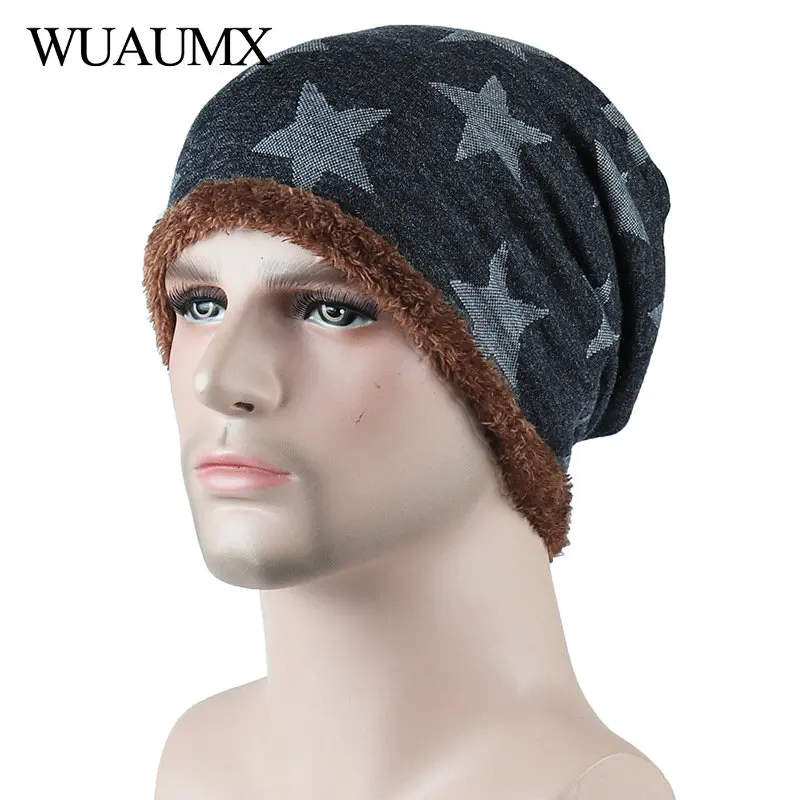 Wuaumx NEW Men's Winter Hats Beanies For Men Boys Pentagram Print Bonnet Skullies Caps With Velvet Warm Baggy Knitted Hat Man
Wuaumx NEW Men's Winter Hats Beanies For Men Boys Pentagram Print Bonnet Skullies Caps With Velvet Warm Baggy Knitted Hat Man