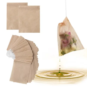 300pcs Tea Bag Portable Non-toxic Disposable Kitchen Strong Penetration Environmental Drawstring Filter Paper Empty Unbleached
300pcs Tea Bag Portable Non-toxic Disposable Kitchen Strong Penetration Environmental Drawstring Filter Paper Empty Unbleached
