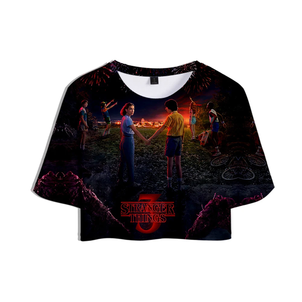Stranger things 3D Printed Women Crop Tops Fashion Summer Short Sleeve T-shirts 2019 Hot Sale Girls Casual Streetwear Tshirt
Stranger things 3D Printed Women Crop Tops Fashion Summer Short Sleeve T-shirts 2019 Hot Sale Girls Casual Streetwear Tshirt