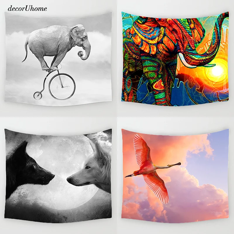 DecorUhome Nordic Animals Elephant Wall Decoration Beach Towels Home Decor Hanging Living Yoga Mat Dog Printing Wall Tapestry 
DecorUhome Nordic Animals Elephant Wall Decoration Beach Towels Home Decor Hanging Living Yoga Mat Dog Printing Wall Tapestry