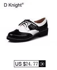 Fashion England Style Color Block Oxfords For Women New Ladies Casual Lace Up Brogue Oxford Shoes Women Flat Shoes Size 34-43