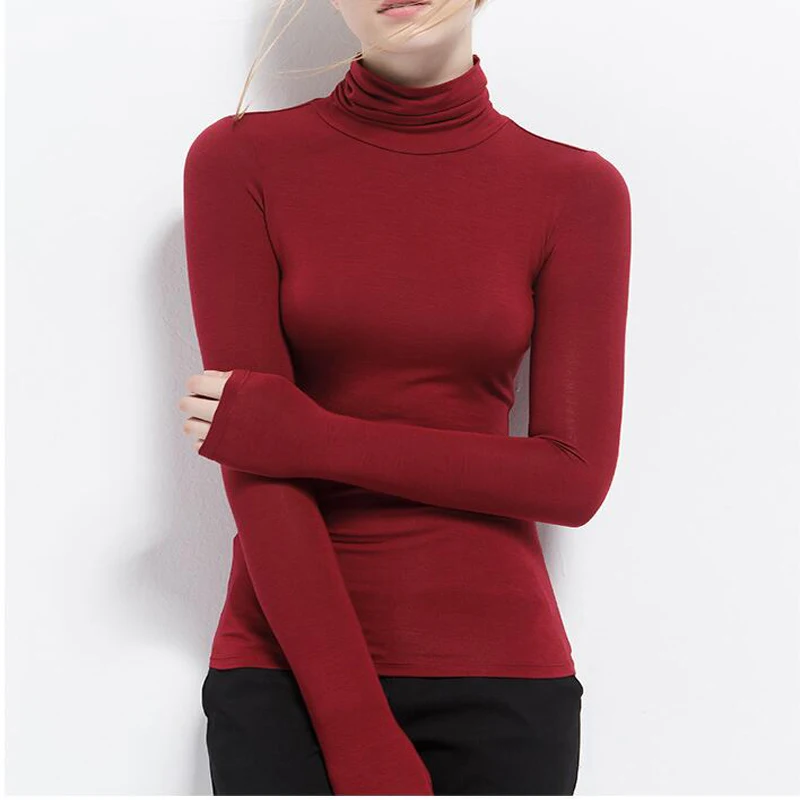 Shikoroleva Women Tshirts Long Sleeve Turtle Neck Female Solid Color Modal Bottoming Top Tees Plus Size 6xl 5xl S Pink Brown Red
Shikoroleva Women Tshirts Long Sleeve Turtle Neck Female Solid Color Modal Bottoming Top Tees Plus Size 6xl 5xl S Pink Brown Red