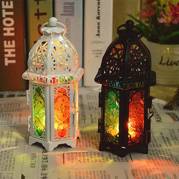 European Stained Glass Castle Candlestick Wrought Iron Matching Block Tealight Candle Holder Lantern Home Wedding Holiday Decor
European Stained Glass Castle Candlestick Wrought Iron Matching Block Tealight Candle Holder Lantern Home Wedding Holiday Decor